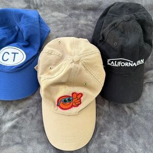 Vintage Tanning Bed Ltd. & California Tan Baseball Hats - Set of 3